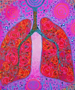 Colorful Lungs Art paint by number