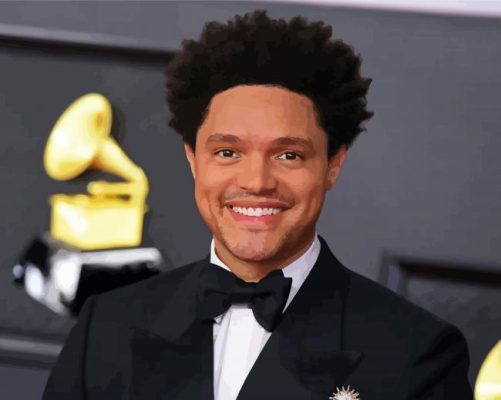 Comedian Trevor Noah paint by numbers