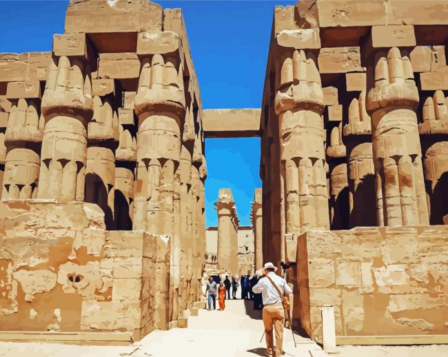 Luxor egypt paint by number