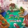 Monkeys playing poker paint by numbers