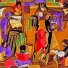 The Library by Jacob Lawrence paint by number