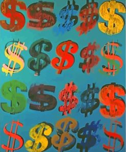 Andy Warhol Dollar Sign paint by numbers