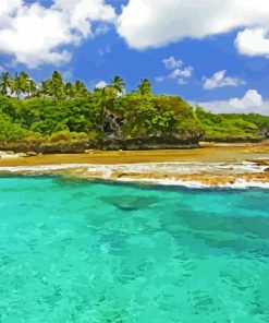 beach in Niue island paint by numbers