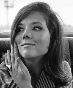 black and white actress Diana Rigg paint by numbers