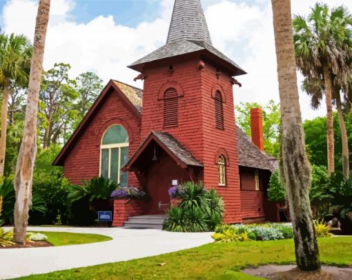faith chapel building paint by numbers