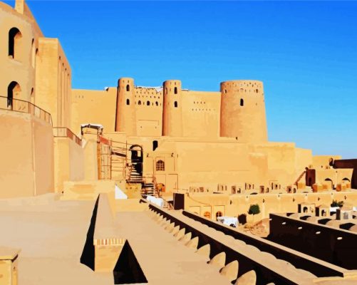 herat Citadel Afghanistan paint by numbers