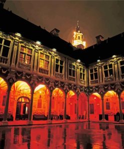 la vieille bourse lille at night paint by numbers