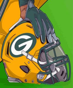 Green Bay Packers Helmet paint by numbers