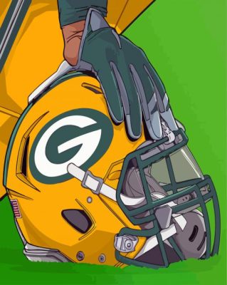 Green Bay Packers Helmet paint by numbers