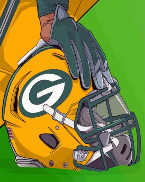 Green Bay Packers Helmet paint by numbers