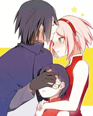 Sakura Kiss Sasuke paint by numbers
