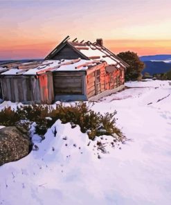 snow in craigs hut australia paint by numbers