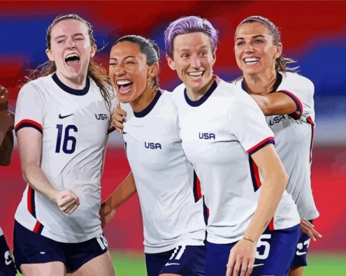 uswnt team paint by number