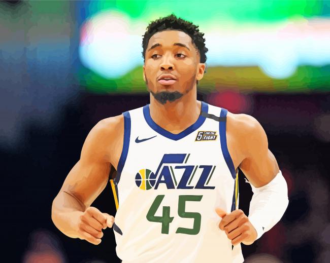 Utah Jazz Basketballer paint by numbers