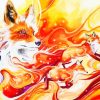 Abstract Orange Fox paint by numbers