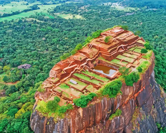 Sigiriya Rock paint by numbers