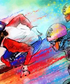 Speed Skating paint by numbers