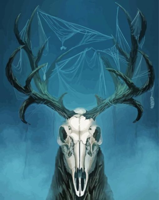 Aesthetic Deer Skull paint by numbers