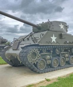 Aesthetic Sherman Tank paint by numbers