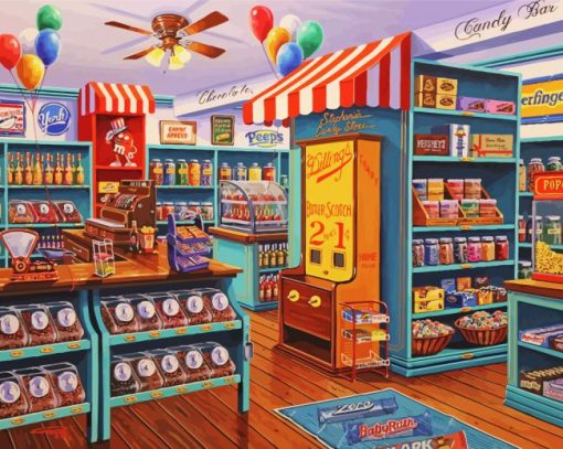 Candy Store paint by numbers