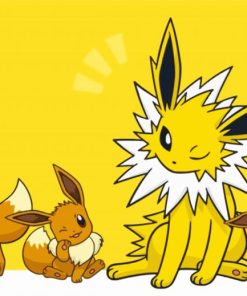 Cute Jolteon Pokemon paint by numbers