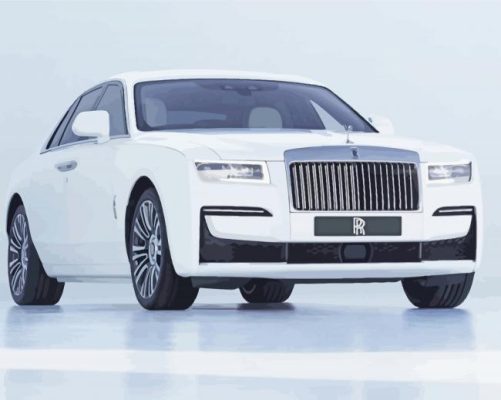White Roll Royce paint by numbers
