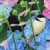 Bird With Hydrangea paint by numbers