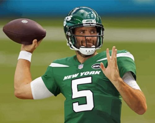 Jets Football Player paint by numbers