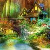 Mystical Forest And House paint by numbers