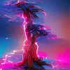 Fantastic Lightning Tree paint by numbers