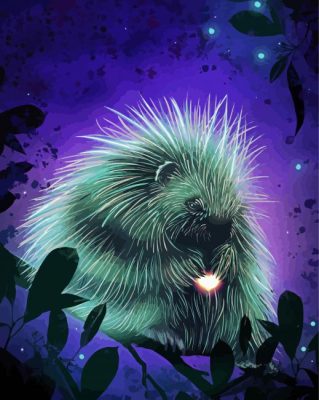 Adorable Porcupine Art paint by numbers