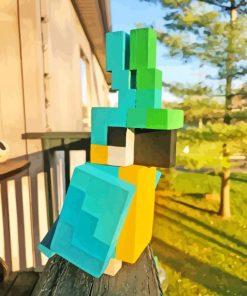 Parrot Minecraft paint by numbers