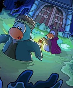 Club Penguin paint by numbers