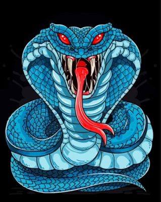 Blue Cobra paint by numbers