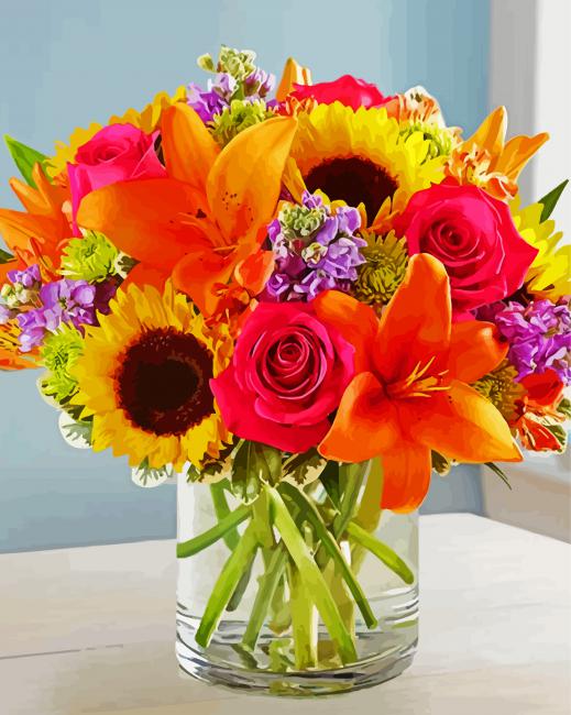 Flowers Bouquet paint by numbers