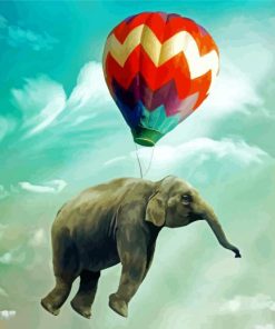 Flying Elephant paint by numbers