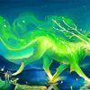 Mythical Green Creature paint by numbers