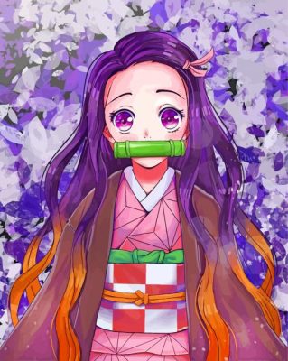 Nezuko Kamado paint by numbers