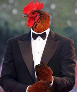 Rooster In A Suit paint by numbers