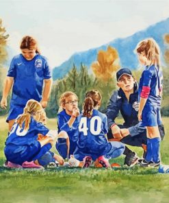 Soccer Girls paint by numbers