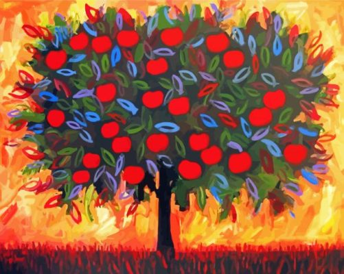 Aesthetic Apple Tree paint by numbers