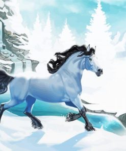 Animated Snow Horse paint by numbers