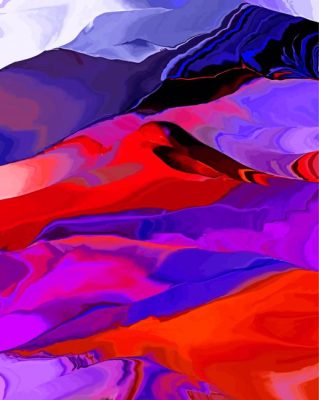 Colorful Abstract Hills paint by numbers