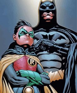 Cool Batman And Robin paint by numbers