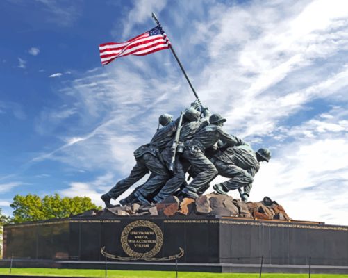 Iwo Jima Memorial paint by numbers
