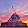Iwo Jima Memorial Virginia paint by numbers