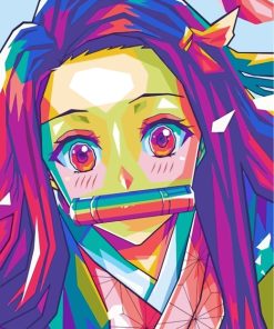 Nezuko Pop Art paint by numbers