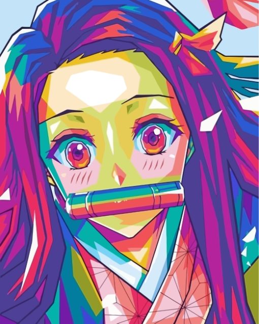 Nezuko Pop Art paint by numbers
