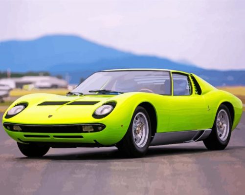 Lamborghini Minura paint by numbers