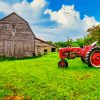 Old Tractor And Barn paint by numbers